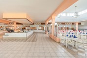 Interior of the hotel buffet restaurant