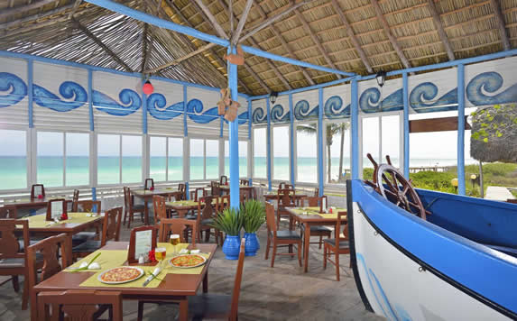 restaurant with marine decoration overlooking the 