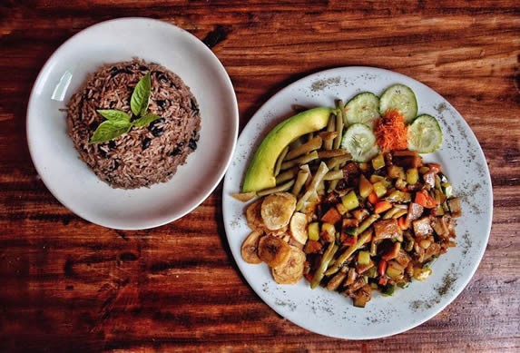 Creole food from the Locos por Cuba restaurant