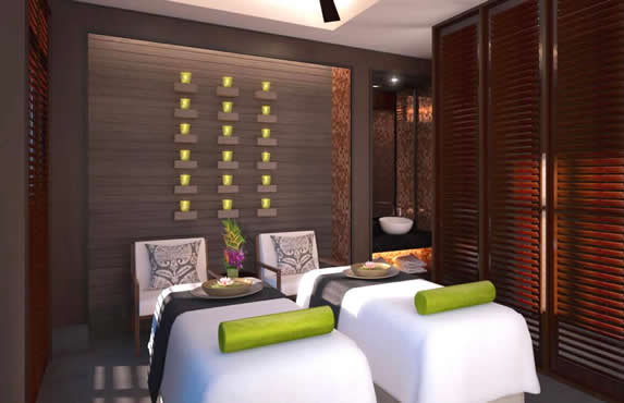 massage beds in spa room