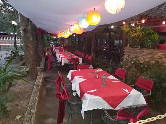 Terrace of the restaurant El Bacanal