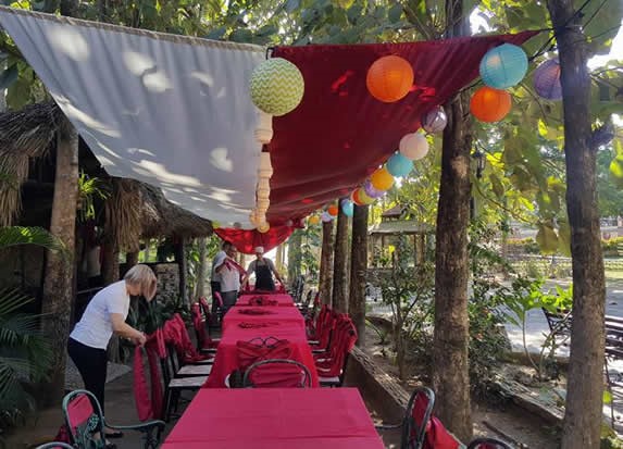 Terrace of the restaurant El Bacanal 