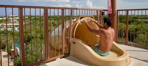 Water slide in the park