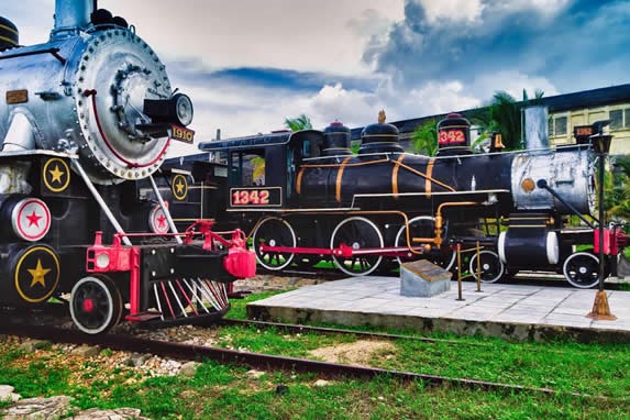 Steam trains on display