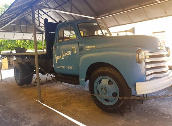 old truck on display