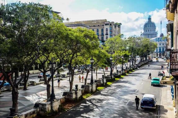 Aerial view of  Paseo del Prado