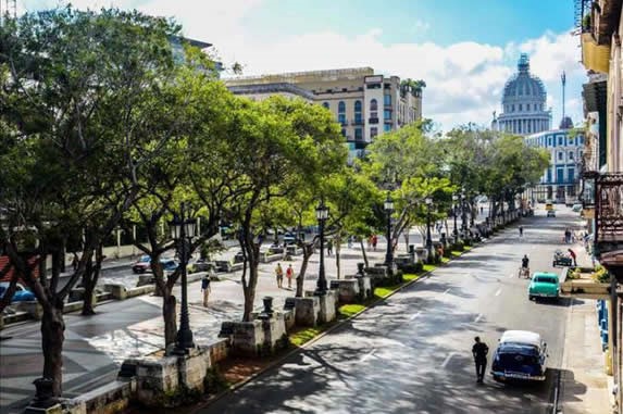 Aerial view of  Paseo del Prado