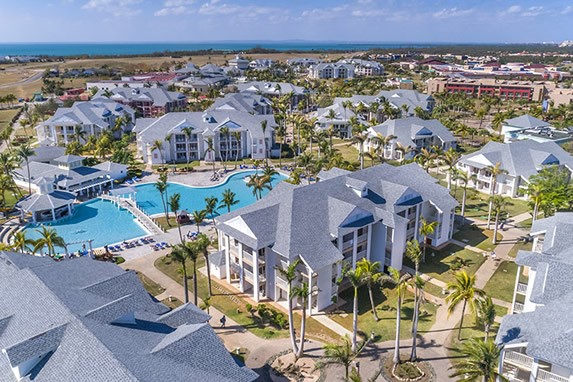 Aerial view of the Melia Peninsula Varadero hotel