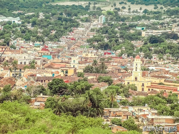aerial view of the city of trinidad