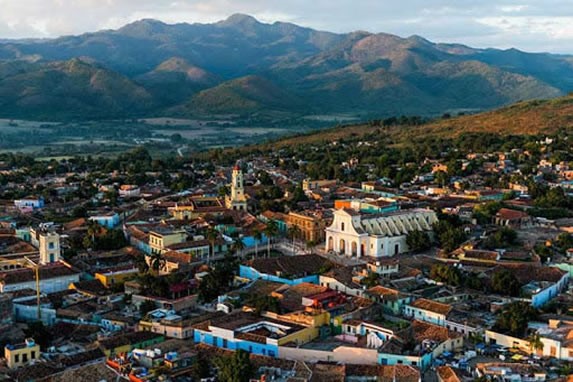 Aerial view of the city of Sancti Spiritus