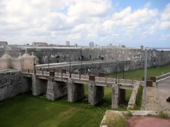 Aerial view of the fortress bridge