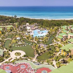 Aerial view of the Melia Las Antillas hotel