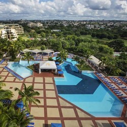 Aerial view of the Occidental Miramar hotel pool