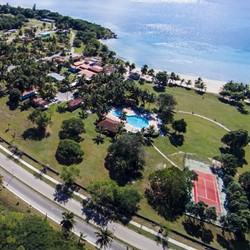 aerial view of the hotel