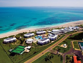 Aerial view of the hotel