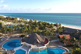 aerial view of the beachside hotel