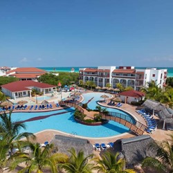 aerial view of the Hotel facing the sea