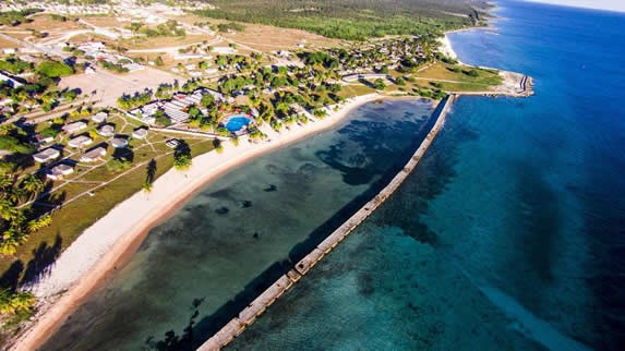 aerial view of the sea and the shore