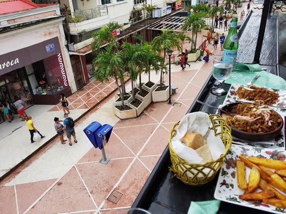 view from the restaurant balcony