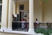 View from outside the hotel bar