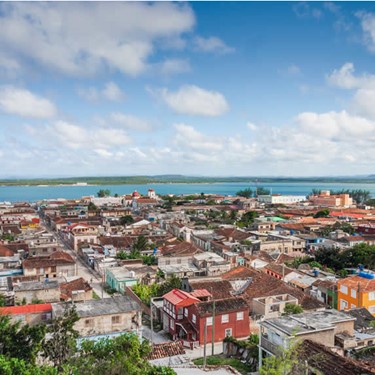 aerial view of Gibara in Holguín