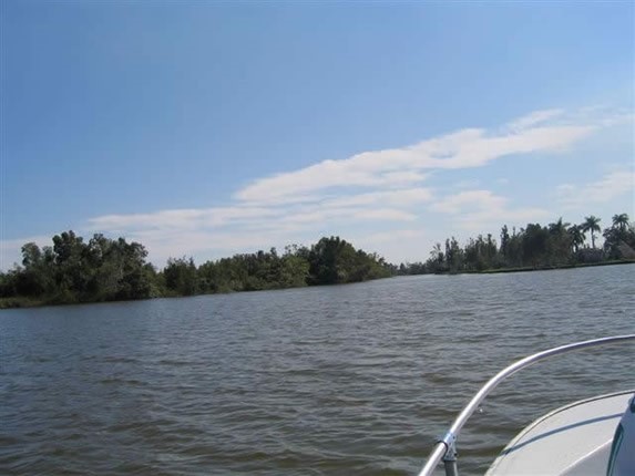 view of the open lake and part of a boat