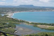 Aerial view of the 'Honey' beach in Baracoa