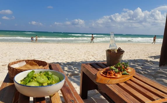 Lunch from the club beach