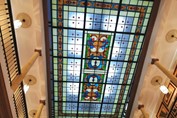 colorful skylight in the inner courtyard